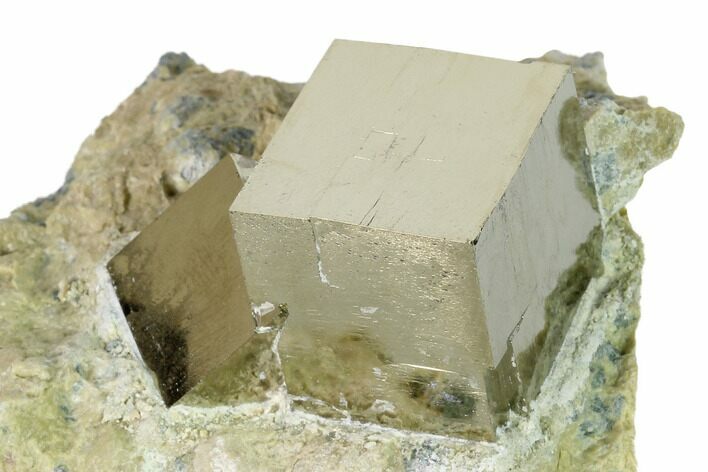 Natural Pyrite Cube In Rock - Navajun, Spain #152295